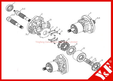 কেনা HPV35 / 55 (PC60 / 120/200 / 300-3 / 5 / PC400 / PC650 পিস্টন পাম্প সিরিজ জন্য Komatsu খননকারী জলবাহী অংশ online manufacture