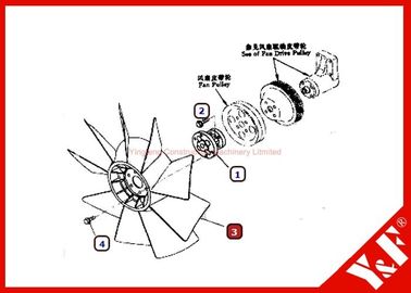 কেনা 600-625-7620 Komatsu Excavator Parts , PC200-6 Cooling Fan Blade online manufacture