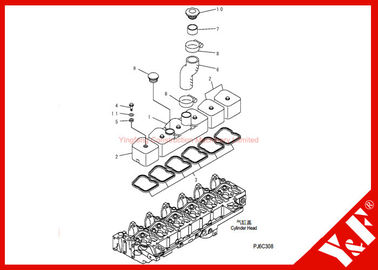 কেনা Komatsu Excavator Parts PC200-7 6732-11-8181 GASKET 6130-12-8720 HOSE 6130-12-8610 CAP 6D102 Engine online manufacture