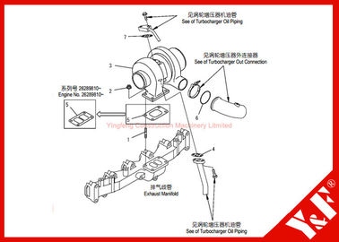 কেনা Komatsu Excavator Parts PC200-7 6738-81-8091 Turbocharger 6D102 Engine online manufacture