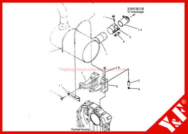 কেনা Komatsu Excavator Parts Pc200-7 6738-11-5510 Muffler 6738-11-5940 U–Bolt 6210-11-5232 Clamp 6210-11-5232 Plate online manufacture