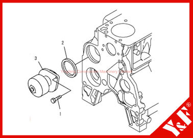 কেনা 6D102 Engine Komatsu Excavator Parts PC200-7 6735-61-1502 Water Pump Assembly online manufacture