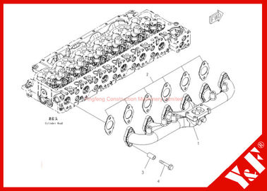 কেনা Construction Machinery Komatsu Excavator Parts PC200-8 Exhaust Manifold 6754-11-5110 6D102 Engine online manufacture