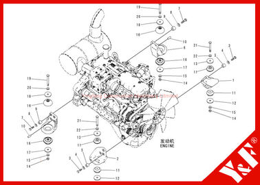 কেনা Excavator PC200-8 Engine Mount / Rubber Engine Cushion Shock Absorber 20Y-01-12 20Y-01-12222 online manufacture