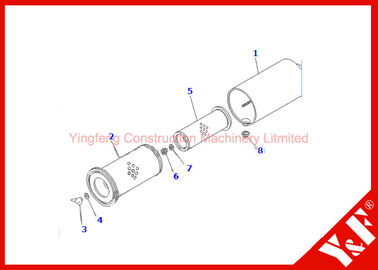 কেনা High Precision Excavator Spare Parts Engine Air Cleaner 6732 - 81 - 7210 600 - 181 - 6050 600 - 181 - 6540 online manufacture