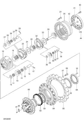 1032486 ক্যারিয়ার হিটাচি যন্ত্রাংশ ZX200 ZX240-3 ZX240-3-HCMC ZX240-3G ZX240-5G